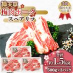 上 天草梅肉ポーク スペアリブ 500g×3パック