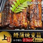 鰻蒲焼重箱 上 4個セット 山椒 漬物付き