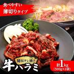 薄切り 秘伝の味付き 牛ハラミ 500g×2袋