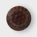 丸小皿 麻の葉 梨地レッド