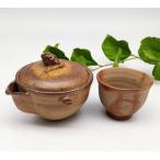 備前焼宝瓶と煎茶碗1個セット 宝瓶は登窯
