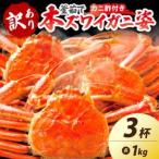 訳あり 釜茹で 特大本ずわいがに姿 1kg×3杯