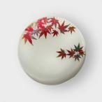 丸小皿 紅葉 純白
