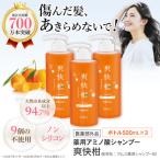 薬用 ノンシリコン アミノ酸 シャンプー 爽快柑 500ml×3本…