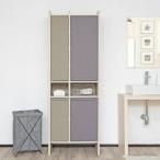 組立式家具 幅64cm多種多様な収納のランドリーラック
