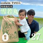 ecofarmすがわらの特別栽培米雪若丸27kg