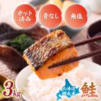 網走産 天然サイコロサーモン 骨抜き 3kg