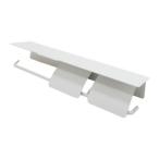 タオル掛け付きトイレットペーパーホルダー2連