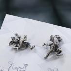 かえるとうさぎのシルバー925 セットピアス