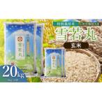 特別栽培米 雪若丸 玄米 20kg