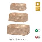 暮らしを整える収納 バンドシー バスケット Oval 3点セット