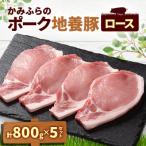 かみふらのポーク地養豚 ロース800g×5セット