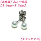 花珠級 あこや真珠ピアス 5mm-5.5mm