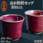 大谷焼 辰砂焼酎カップ ペア 佳実窯 鳴門 陶器