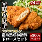 鹿児島黒豚 霧島熟成神話豚 下ロースセット計500g 100g×5P