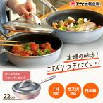 フライパン 22cm 深型 ガラス蓋付き オールライト