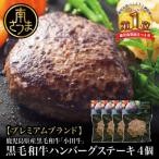 ふるさと納税 南さつま市 【プレミアムブランド】鹿児島県産黒毛和牛「小田牛」 牛肉100% ハンバーグステーキ 4個