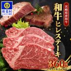 ふるさと納税 椎葉村 【令和7年9月30日まで受付】 宮崎県産 和牛 ヒレ 360g お試しステーキソース付 TK-39