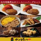 比内地鶏煮込みソースハンバーグセット