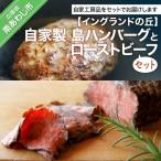 自家製 島ハンバーグとローストビーフのセット
