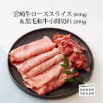 ミヤチク 宮崎牛肩ローススライス600g&amp;黒毛和牛小間切…