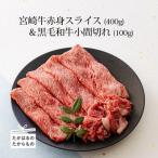 ミヤチク 宮崎牛赤身スライス ウデ モモ 400g&amp;黒毛和牛…