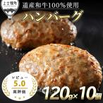 ふるさと納税 上士幌町 ニークファクトリーの道産和牛100%ハンバーグ 120g×10個 北海道産 冷凍