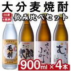 ふるさと納税 佐伯市 大分麦焼酎飲み比べセット (900ml×4本)