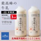 ふるさと納税 天塩町 【定期便 3ヶ月】 最高峰の牛乳 2本(900ml×2本) お楽しみ おまけ付き