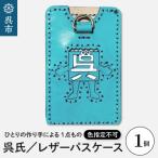 呉氏レザーパスケース 色指定不可 色はおまかせ