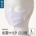 飛沫防止 布製マスク 白3枚セット Mサイズ