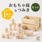 コロ付きおもちゃ箱&amp;つみきセット