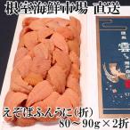 ふるさと納税 根室市 エゾバフンウニ(赤系)80〜90g×2折 B-14096