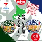 ふるさと納税 千歳市 日清　北のどん兵衛　うどんセット＜天ぷら・きつね＞各1箱・合計2箱