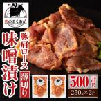ふるさと納税 肝付町 焼肉用豚肩ロース薄切り自家製味噌ダレ味付き(計500g・250g×2) P79003