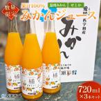 ふるさと納税 西予市 <【数量限定】果汁100% みかんジュース 720ml×3本セット> 温州みかん せとか 果物