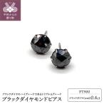トータル0.7ct ブラックダイヤモンドピアス