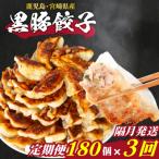ふるさと納税 下関市 訳あり 黒豚餃子 3回 隔月 180個 12個×15パック 冷凍 小分け たれ付き IB010