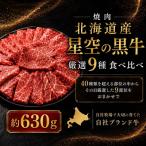 焼肉 星空の黒牛 厳選9種 食べ比べ 約630g
