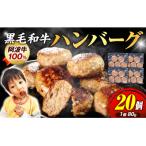 ふるさと納税 小松島市 ハンバーグ 冷凍 20個 国産 黒毛和牛 阿波牛 使用! 淡路島玉ねぎ入り (冷凍 真