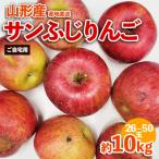 ふるさと納税 山形市 【ご自宅用】山形産サンふじりんご 約10kg(26〜50玉) FZ23-591