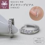 PT900 ダイヤフープピアス 中折れ式