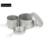 ふるさと納税 三条市 [ベルモント] チタンクッカー深型4点セット ケース付 アウトドア用品 【033S043】