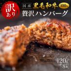 ふるさと納税 宮崎県 「訳あり」黒毛和牛専門店の国産黒毛和牛100%の贅沢ハンバーグ 8個