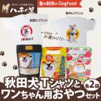 秋田犬Tシャツとワンちゃん用おやつセット