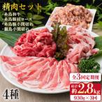 牛肉 豚肉 鶏肉 日常使いの精肉セット 930g