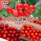 ふるさと納税 山形市 【定期便2回】さくらんぼ 味くらべ 1kg入り 【令和7年産】FS23-866