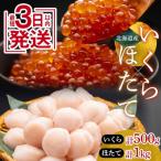 ふるさと納税 釧路市 笹谷商店 いくら醤油漬け500g&ほたて貝柱1kg 海鮮 いくら 帆立 海鮮物 F4F-7873