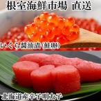 ふるさと納税 根室市 いくら醤油漬け(鮭卵)70g×1P、辛子明太子300g×1P G-11063