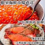 ふるさと納税 根室市 ＜12/10まで年内配送＞無添加紅鮭1切れ真空×5P、いくら醤油漬70g×1P G-14068